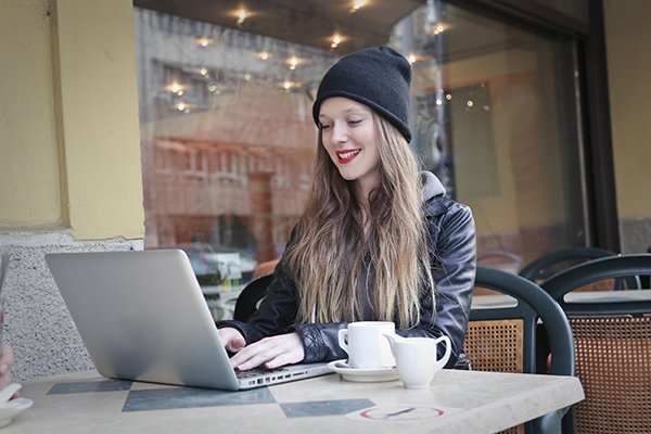 A young woman sharing her thoughts on the internet.